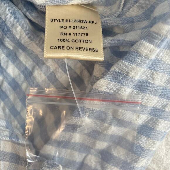 Lovestitch Felicity Flutter Sleeve Top Womens Size Small Gingham 100% Cotton - Picture 4 of 5